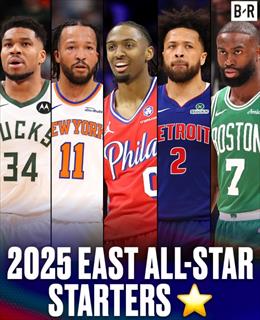 NBA东部全明星首发出炉：布伦森、字母哥、马克西、坎宁安、杰伦·布朗
