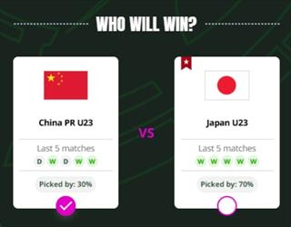 亚足联官网：U23亚洲杯决赛支持率中国队30%