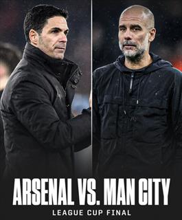 英联杯决赛！阿森纳VS曼城 蓝月亮此前9进决赛8次夺冠