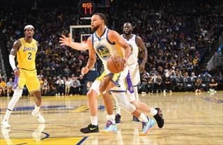 NBA季前赛-库里14分小试牛刀率领勇士送东詹缺席的湖人两连败！