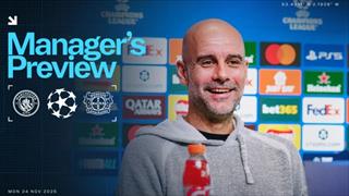 ​欧冠前瞻：曼城VS勒沃库森 瓜帅百场里程碑